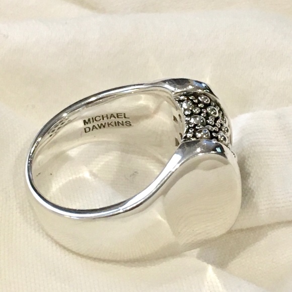 MICHAEL DAWKINS Starry Night Sterling Silver Ring Sz 8 - Picture 5 of 15